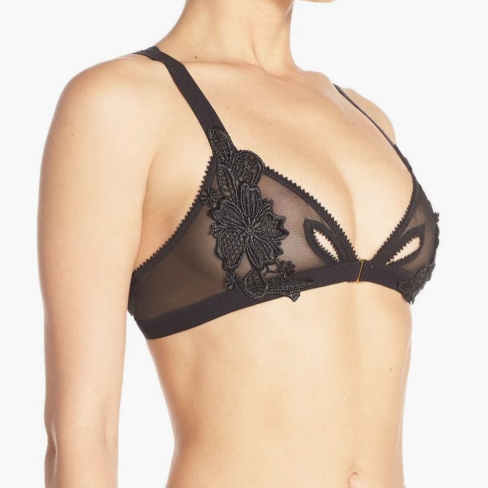 NWOT Honeydew Intimates Black Floral Mesh Bralette | Honeydew bralette